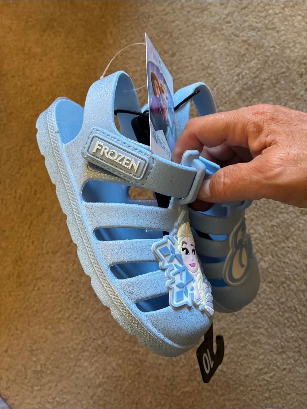 Disney Frozen Elsa Sandals - Toddler Girls Size 10